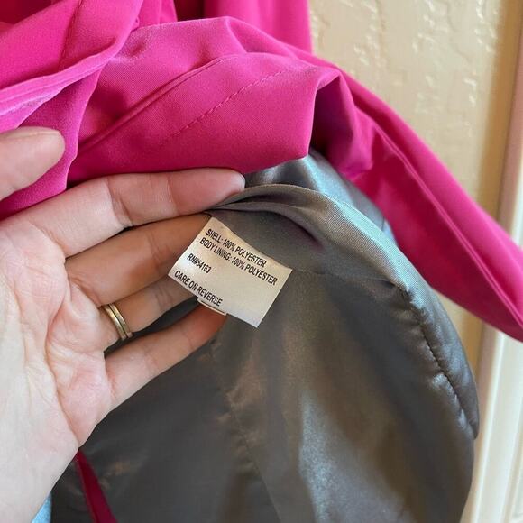 Calvin Klein Raspberry Pink Trench Coat - Picture 9 of 9